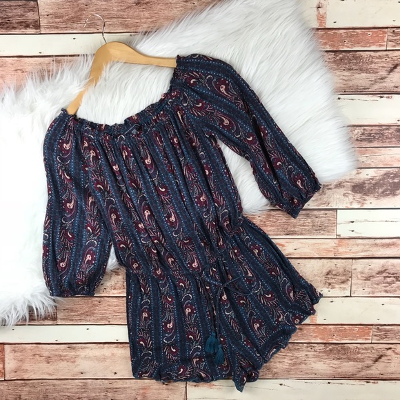 American Eagle Outfitters Pants - AE boho off the shoulder romper